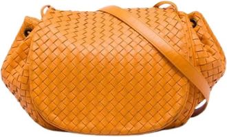 Bottega Veneta Tweedehands leren schoudertassen - Dames - Vintage Schoudertas - Oranje - ONE Size - Vintage