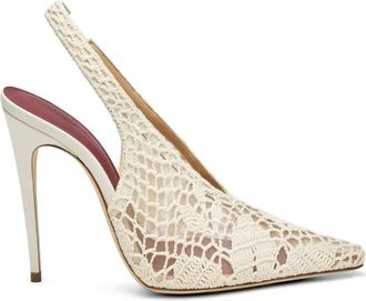 Magda Butrym Schoenen, Dames, Beige, 39 EU, Slingback Haakwerk
