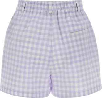 Moschino Womens Embroidered Cotton Shorts Fantasiaviola Exterior