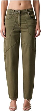 Liu Jo Broeken, Dames, Groen, W26, Katoen, Tapered Broeken