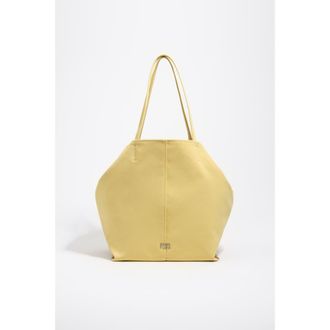 Bimba & Lola Large Gabardine Shopper Bag in Banana at Nordstrom
