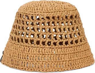 Fabiana Filippi Geweven Bucket Hat - Dames - Hoeden - Beige - M - Accessoires
