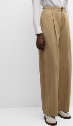 Vince High-Waist Tailored Wide-Leg Pants