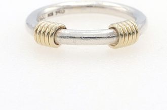 Tiffany & Co. Gold Silver Yellow Gold (18K) Sterling Silver 925 Band Ring (Pre-Owned)