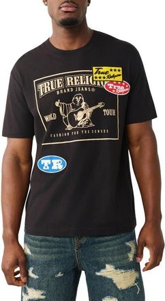 True Religion Logo Patch Graphic T-Shirt in Jet Black at Nordstrom, Size Xxx-Large