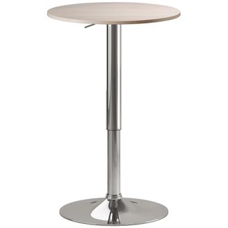 HOMCOM Mesa de bar 60x60x93 cm madera natural