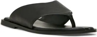 Steve Madden Illia Flip Flop in Black Leather at Nordstrom, Size 6.5