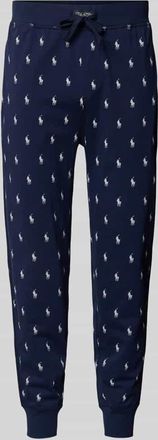Ralph Lauren Sweathose mit Allover-Logo-Print in Dunkelblau, Gr&ouml;&szlig;e XXL