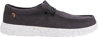 Lamofootwear Mens Paul Canvas Deck Shoe In Black