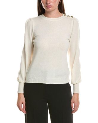 Bruno Magli Button Shoulder Wool & Cashmere-Blend Sweater
