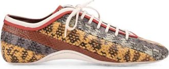 Dries Van Noten leren sneakers in balletstijl