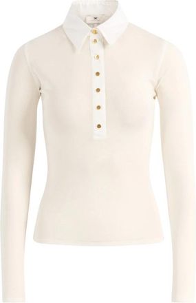 Elisabetta Franchi Maglia - Dames - Polos - Beige - XS - Tops