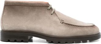 Santoni Vetersluiting Rock Style Schoenen - Heren - Veterlaarzen - Grijs - 39 EU - Schoenen