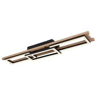 Netlighting Illa Semi Ceiling Light Black 3x LED Dimmable 2700-6500K Remote