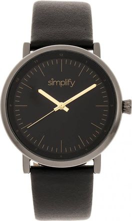 Simplify The 6200 Black Dial Black Leather Watch SIM6204