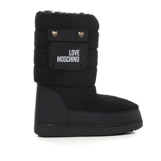 Love Moschino Schoenen, Dames, Zwart, 37 EU, Leer, Winterlaarzen