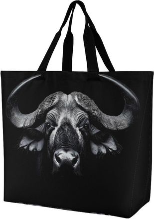 Generic Cape Buffalo Reusable Shopping Bags Large Capacity Grocery Bag Heavy Duty Tote for Women 40x40x16cm