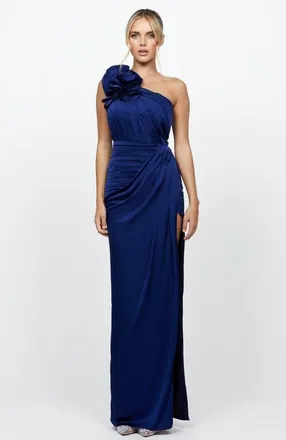 Bariano Vacation Asymmetric Gown in Navy at Nordstrom, Size 10