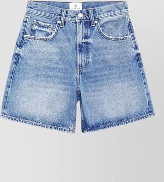 Anine Bing cotton knee-length denim shorts