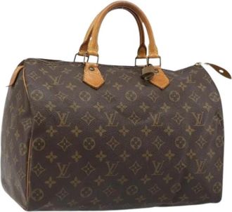 Louis Vuitton Pre-owned Speedy 35 Handbag - Dames - Vintage Handtas - Bruin - ONE Size - Leer - Vintage
