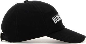 Burberry Womens A:mh Logo-Embroidered Cotton Baseball Cap Black