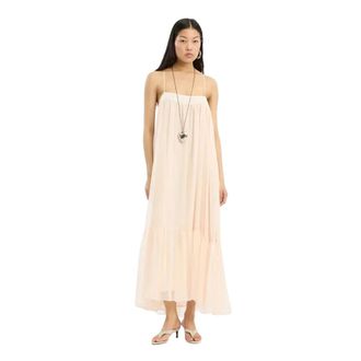 Rotate Abito Lungo Svasato - - Dresses - Donna - Arancione - M