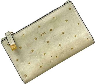 Dior Beige Leather Wallet (Bi-Fold) (Pre-Owned)
