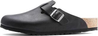 Birkenstock Boston Grip Natural Leather Vintage Wood Black 1023458