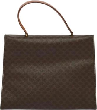 Celine Pre-owned Handbags, female, Brown, Size: ONE SIZE Pre-owned Vintage Canvas Handbag