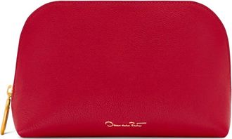 Oscar De La Renta Medium make-up tas met rits - Rood