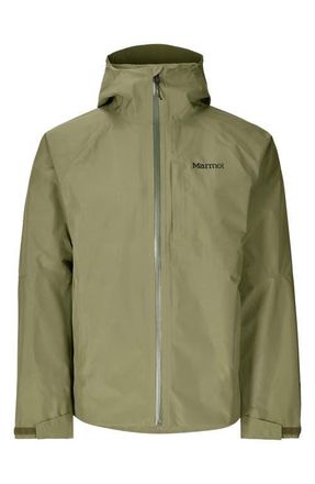 Marmot Waypoint Gore-Tex Waterproof Hooded Jacket in Olive Grove at Nordstrom, Size Xx-Large