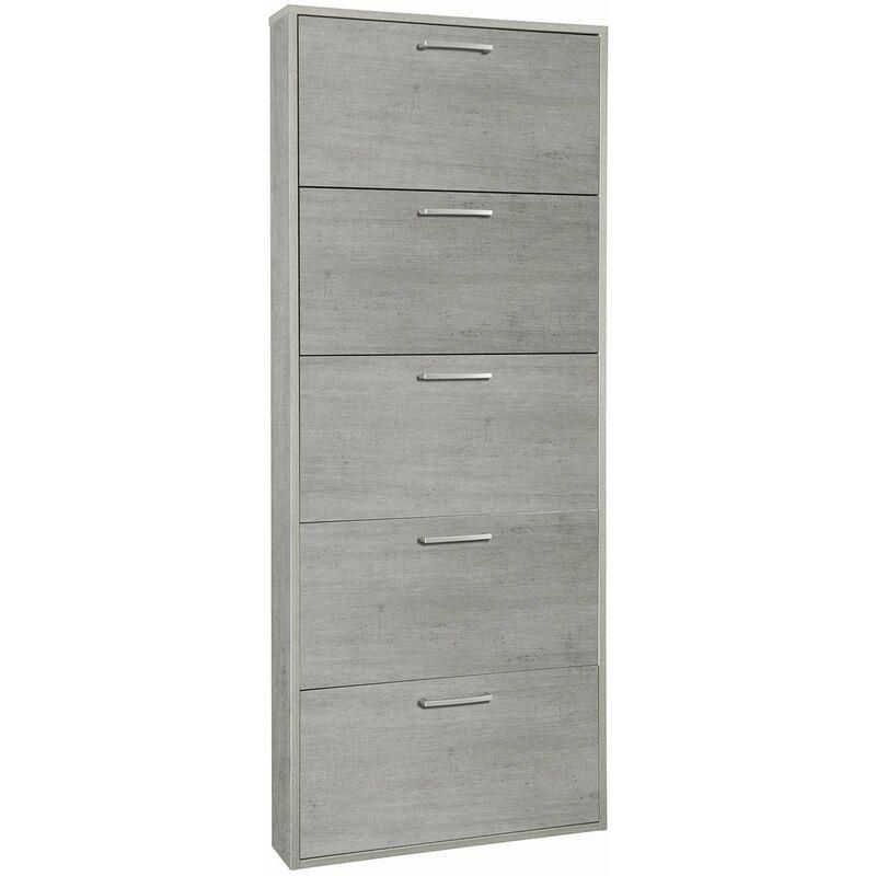 Composad Innere Kommode Für Schränke – 3 Schubladen, Made In Italy, Maße 46,4x66,8x48,9 Cm, Grau – Schubladen-Einsatz Zur Schrankorganisation