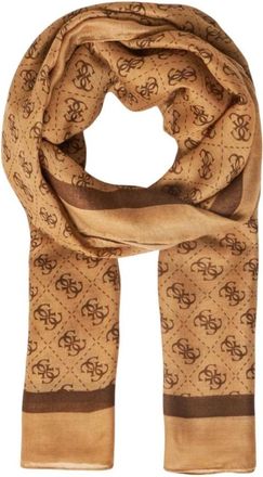 Guess Bufanda Estampada de Poli&eacute;ster - Accessories - Mujer - Marr&oacute;n - ONE SIZE