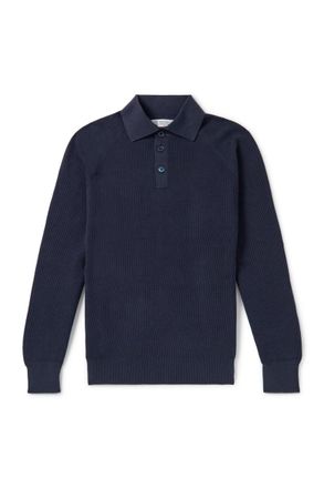 Brunello Cucinelli Ribbed Cotton Polo Shirt