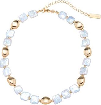st. Moran Freshwater Pearl Beaded Necklace in White at Nordstrom