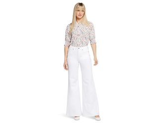 NYDJ Mia Palazzo Womens Jeans Optic White : 12 30, Cotton/Denim/Elastane