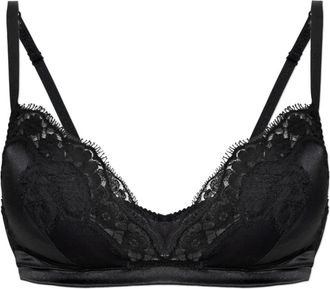 Dolce & Gabbana BH met kanten inzetstukken - Dames - BHs - Zwart - S - Katoen - Ondergoed