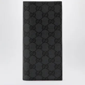 Gucci Essence Classic long wallet in black GG fabric