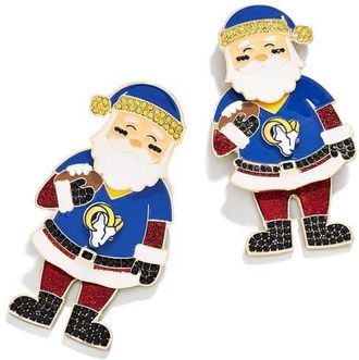 BaubleBar Womens BaubleBar Los Angeles Rams Santa Claus Earrings in Blue at Nordstrom