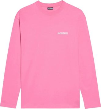 Jacquemus T-shirts - Heren - Longsleeves - Roze - XS - Tops