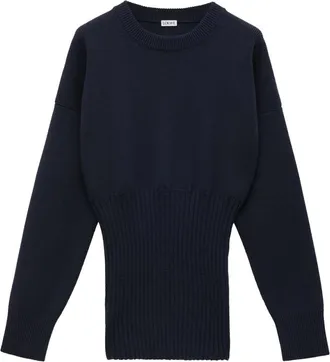 Loewe Navy Blue Sweater In Wool