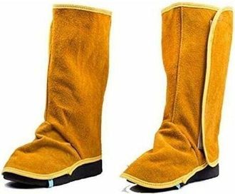 OEM Polainas De Cuero Para Soldar, Cubrebotas Y Zapatos De Soldadura Resistentes Al Fuego, Cubrepies Protectores Para Soldadores Resistentes Al Calor Y A 