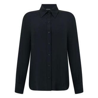 Alberta Ferretti Overhemden, Dames, Zwart, S, Lange mouwen shirt