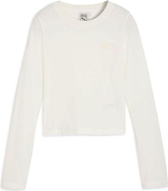Puma (WMNS) PUMA x Rose Long Sleeve T-Shirt Warm White 633805-77