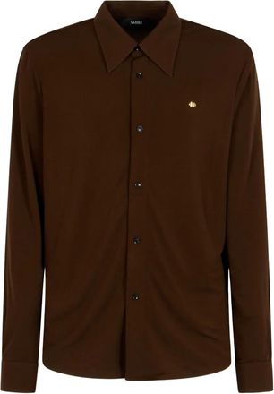 Amiri logo-plaque shirt - Brown