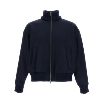 Barena Bolser Blouson - Heren - Bomber jackets - Blauw - L - Wol - Jassen