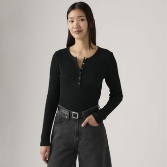 Levi's Dry Goods Waffle Henley - Womens - XS - Black