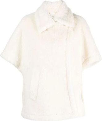 Max Mara Jassen, Dames, Wit, ONE Size, Wol, Alpaca Wolmix Fleece Jas