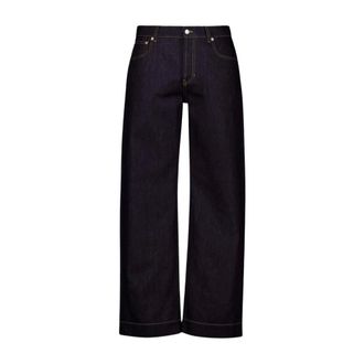 Alexander McQueen Straight Fit Jeans, male, Blue, L, Wide Leg Denim Jeans