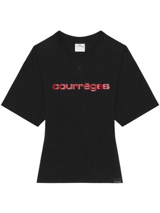 Courrèges Flared Sleeves Fitted Printed T-Shirt Clothing